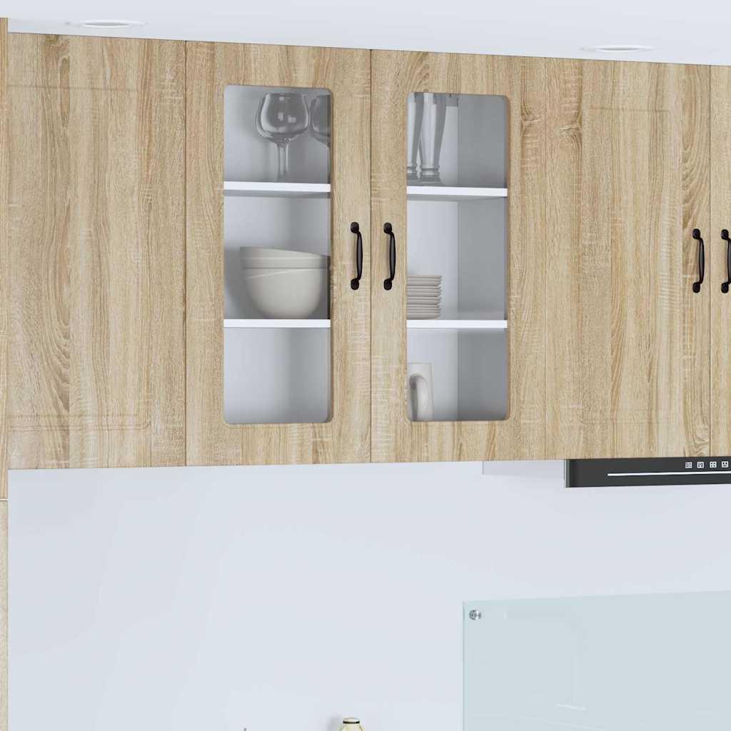 Vægskab til køkken Sonoma eg 80 x 31 x 80 cm Konstrueret træ billede