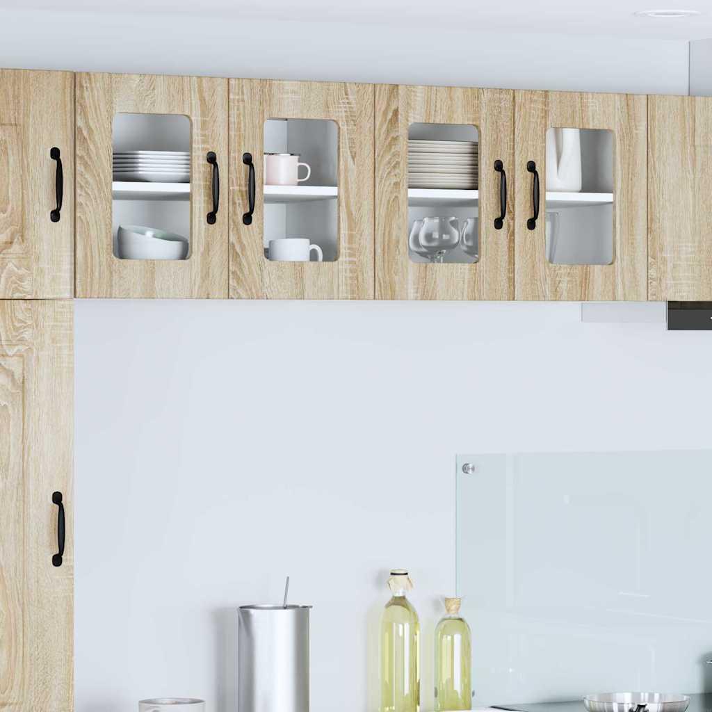 Køkkenskab 2 stk Sonoma eg 60 x 31 x 40 cm Konstrueret træ billede