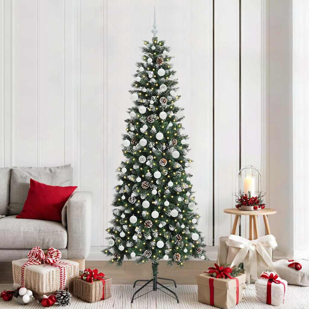 Kunstigt juletræ Grøn 86 x 86 x 210 cm PVC og plastik og stål billede