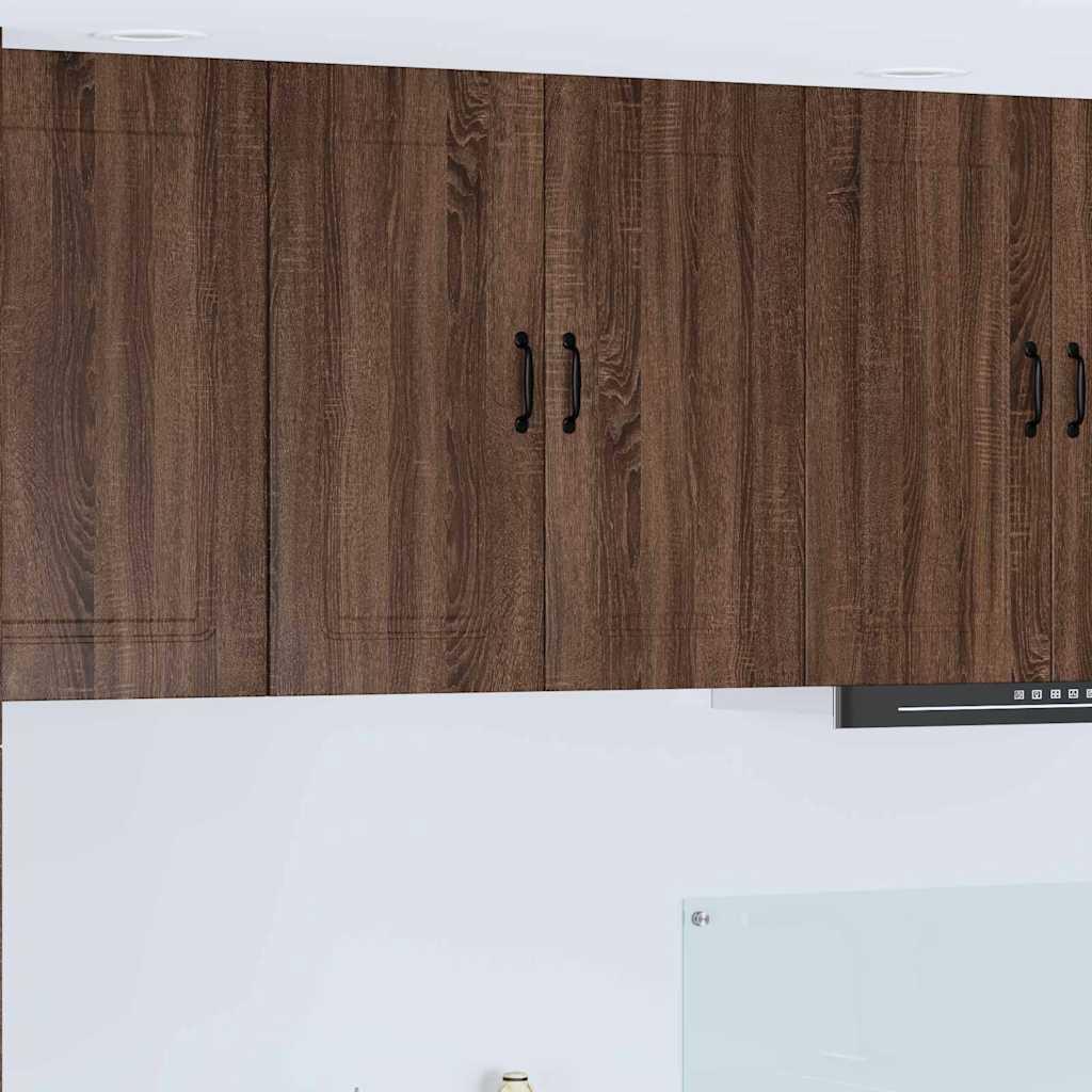 Vægskab til køkken Brun eg 80 x 31 x 80 cm Konstrueret træ billede
