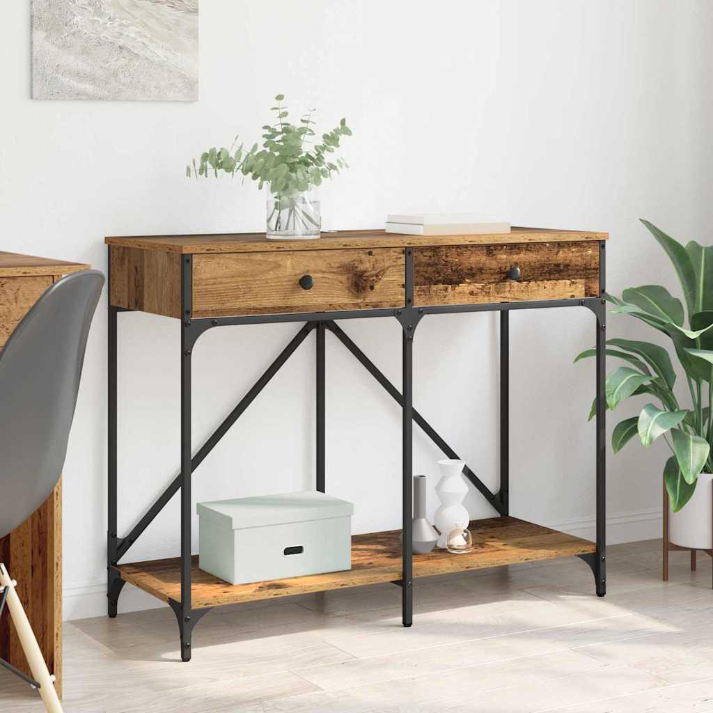 Konsolbord Gammelt træ 100 x 39 x 78,5 cm Konstrueret træ billede