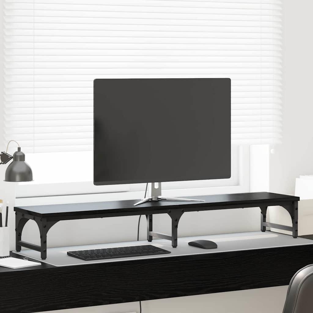 Monitor Stativ Sort eg 105 x 23 x 15,5 cm Konstrueret træ billede