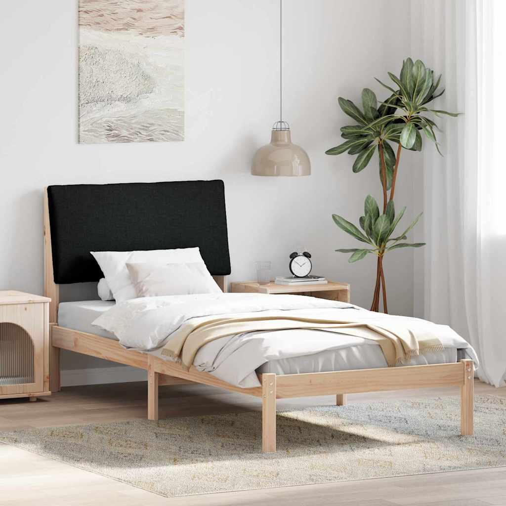 Sengestel Brun og sort 100 x 200 cm Massivt fyrretræ billede