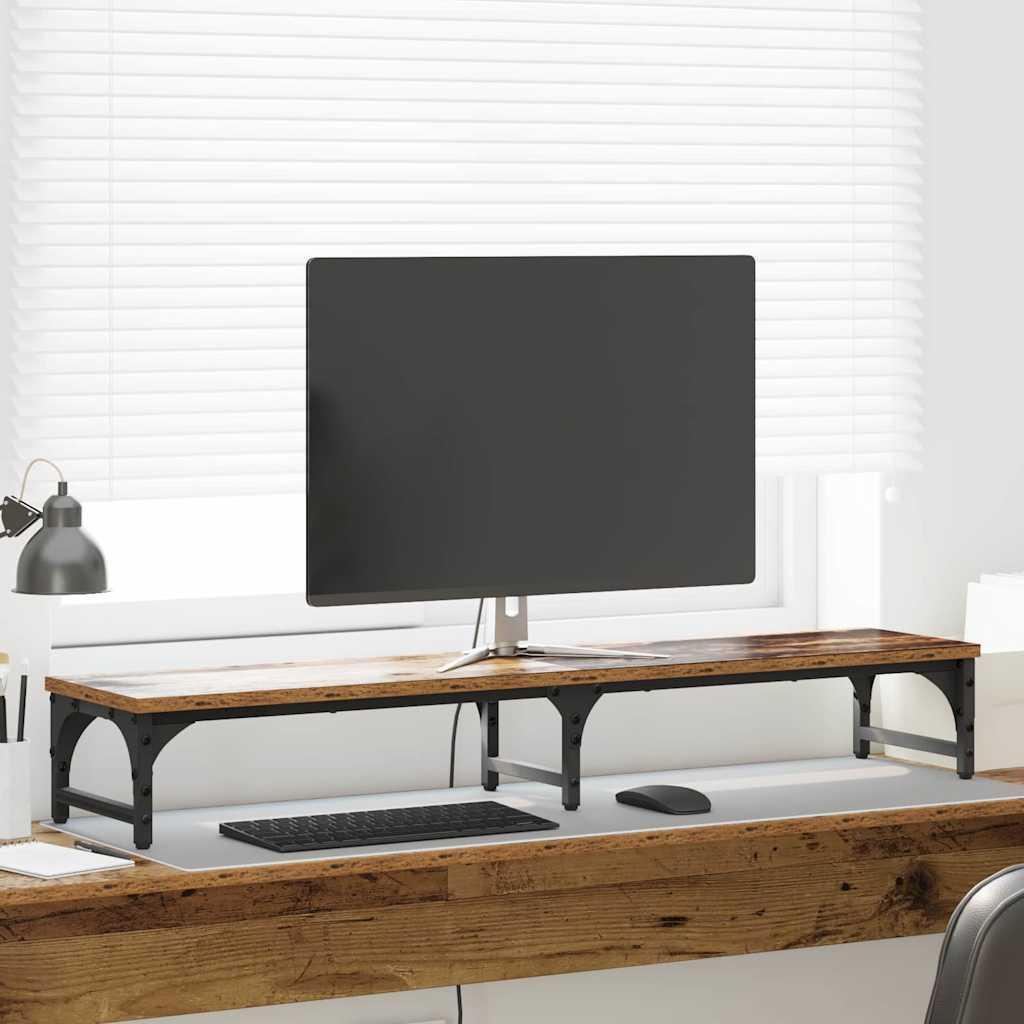 Monitor Stativ Gammelt træ 105 x 23 x 15,5 cm Konstrueret træ billede