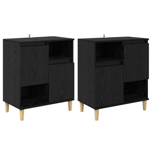 Skænke 2 stk. i sort eg - 60 x 35 x 70 cm