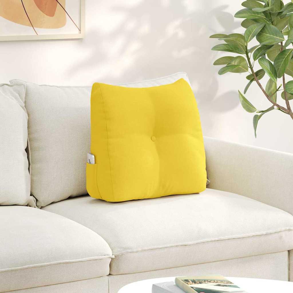 Rygpude Lys Gul 45 x 24 x 50 cm Stof billede
