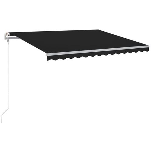 Markise m. LED + vindsensor 400x350 cm automatisk antracit