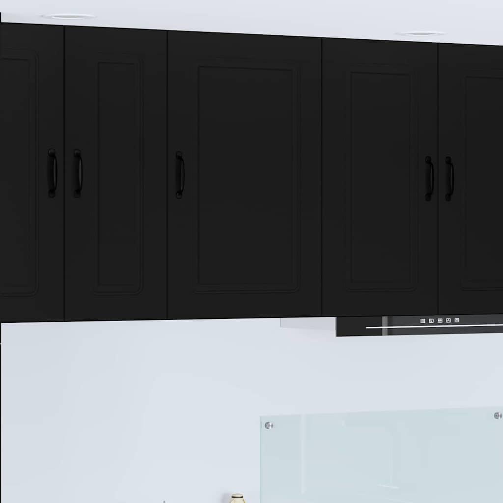 Vægskab til køkken med dør Sort 50 x 31 x 80 cm Konstrueret træ billede