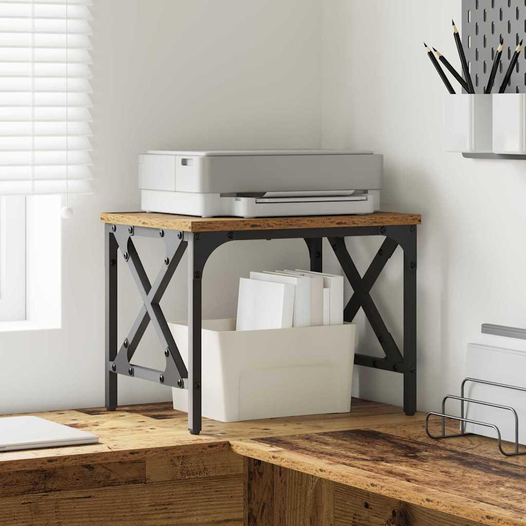 Printerstand Gammelt træ 40 x 30 x 31 cm Konstrueret træ billede
