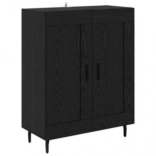 Highboard i sort eg 69,5 x 34 x 180 cm - konstrueret træ