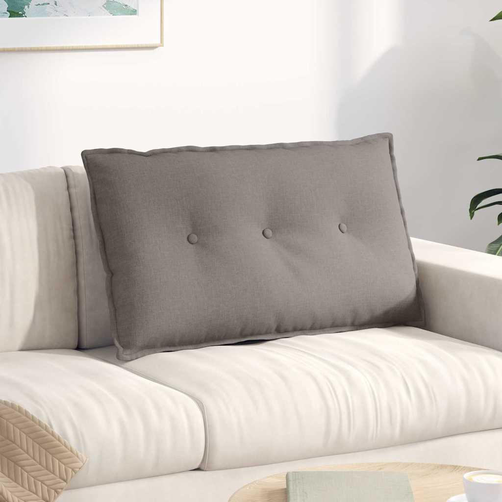 Rygpude Gråbrun 80 x 19 x 50 cm Stof billede