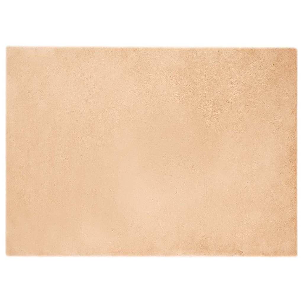 Faux Kanin Pels Tæppe Gråbrun 200 x 280 cm Polyester billede