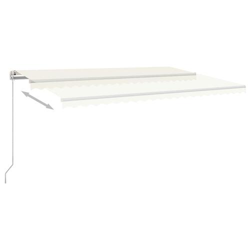 Markise 500x350 cm manuel betjening cremefarvet