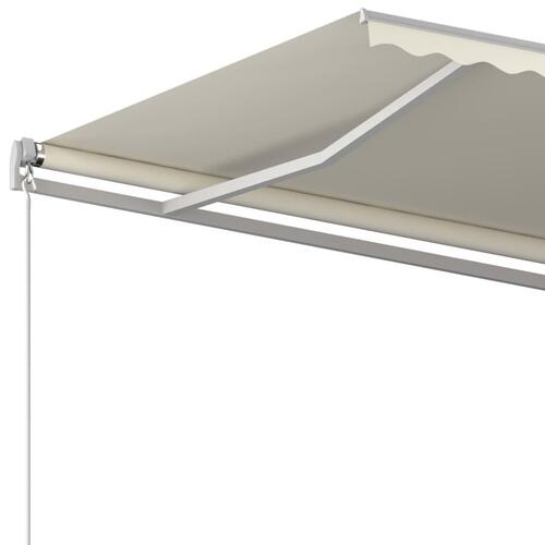 Markise 500x350 cm manuel betjening cremefarvet