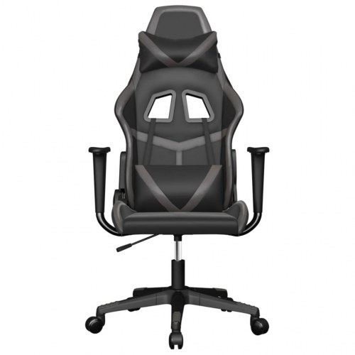 Gamingstol med massagefunktion - sort og grå