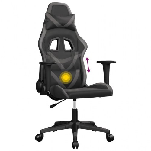 Gamingstol med massagefunktion - sort og grå
