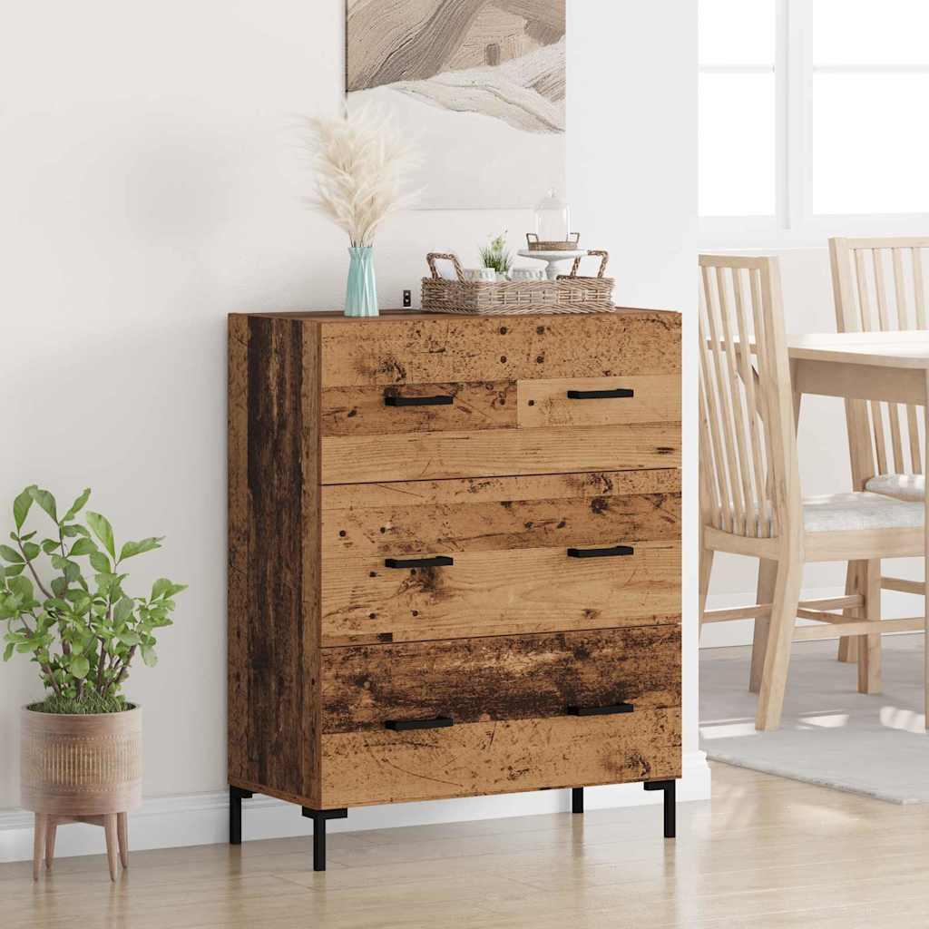 Sidebord Gammelt træ 69,5 x 34 x 90 cm Ingeniørt træ og jern billede