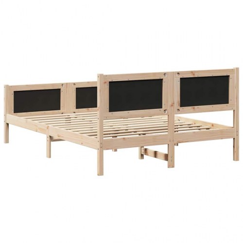 Sengestel med hovedgærde 150 x 200 cm - sort
