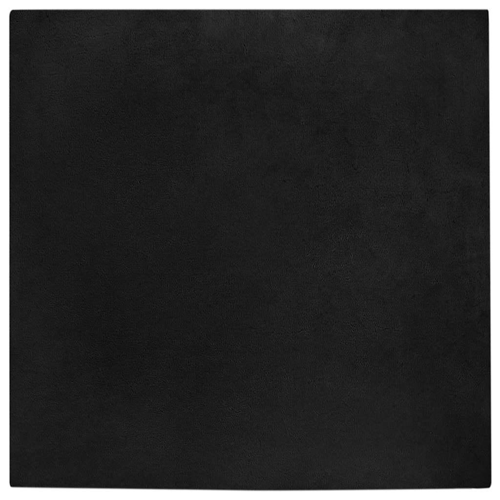 Faux Kanin Pels Tæppe Sort 160 x 160 cm Polyester billede