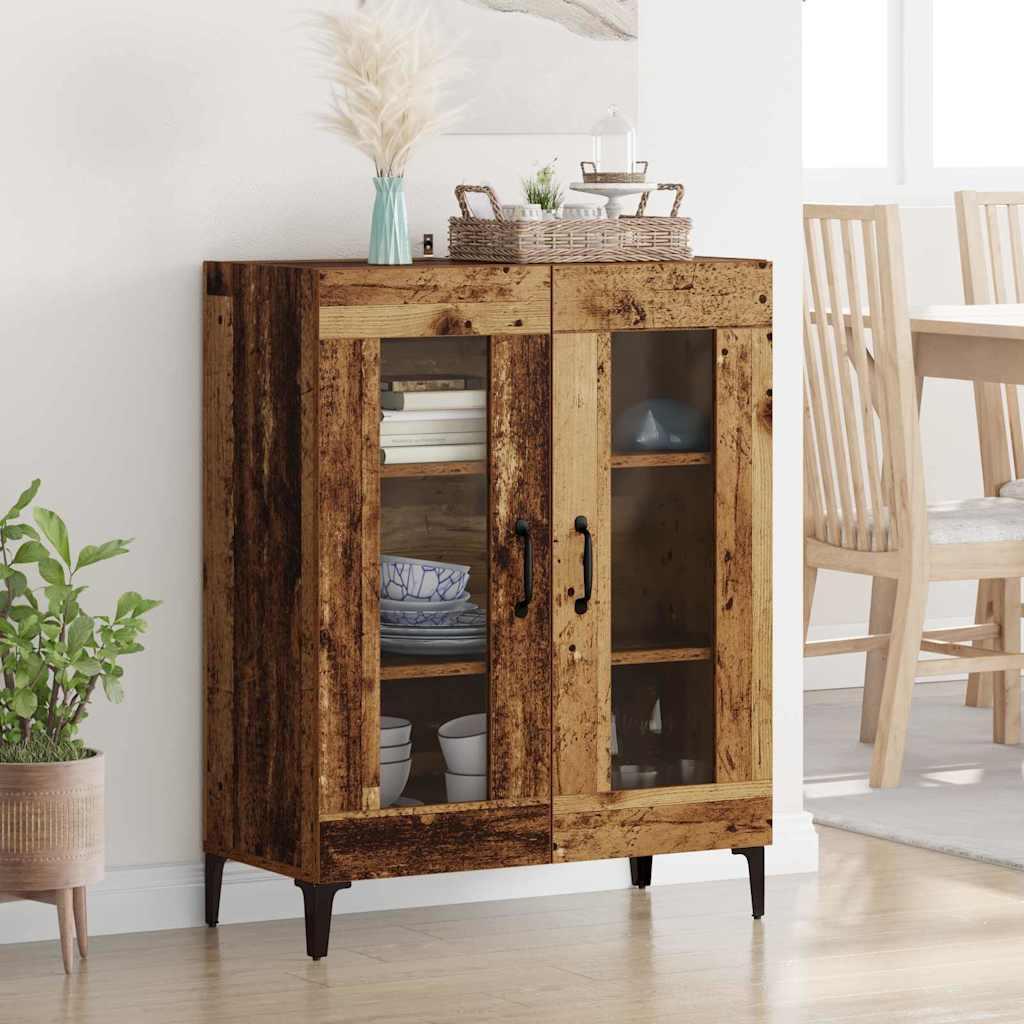 Sidebord Gammelt træ 69,5 x 34 x 90 cm Ingeniørt træ og jern billede