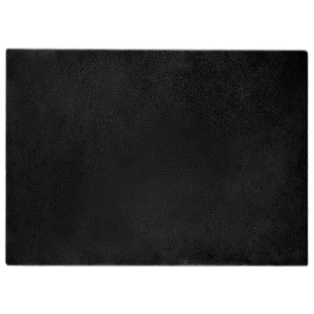 Faux Kanin Pels Tæppe Sort 240 x 340 cm Polyester billede
