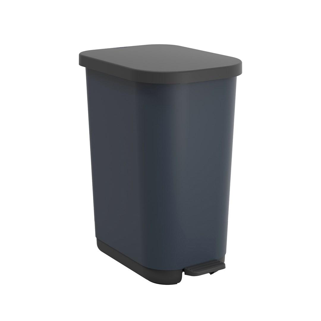 Skraldespand med pedal rotho Ribo – 35 l – blå billede