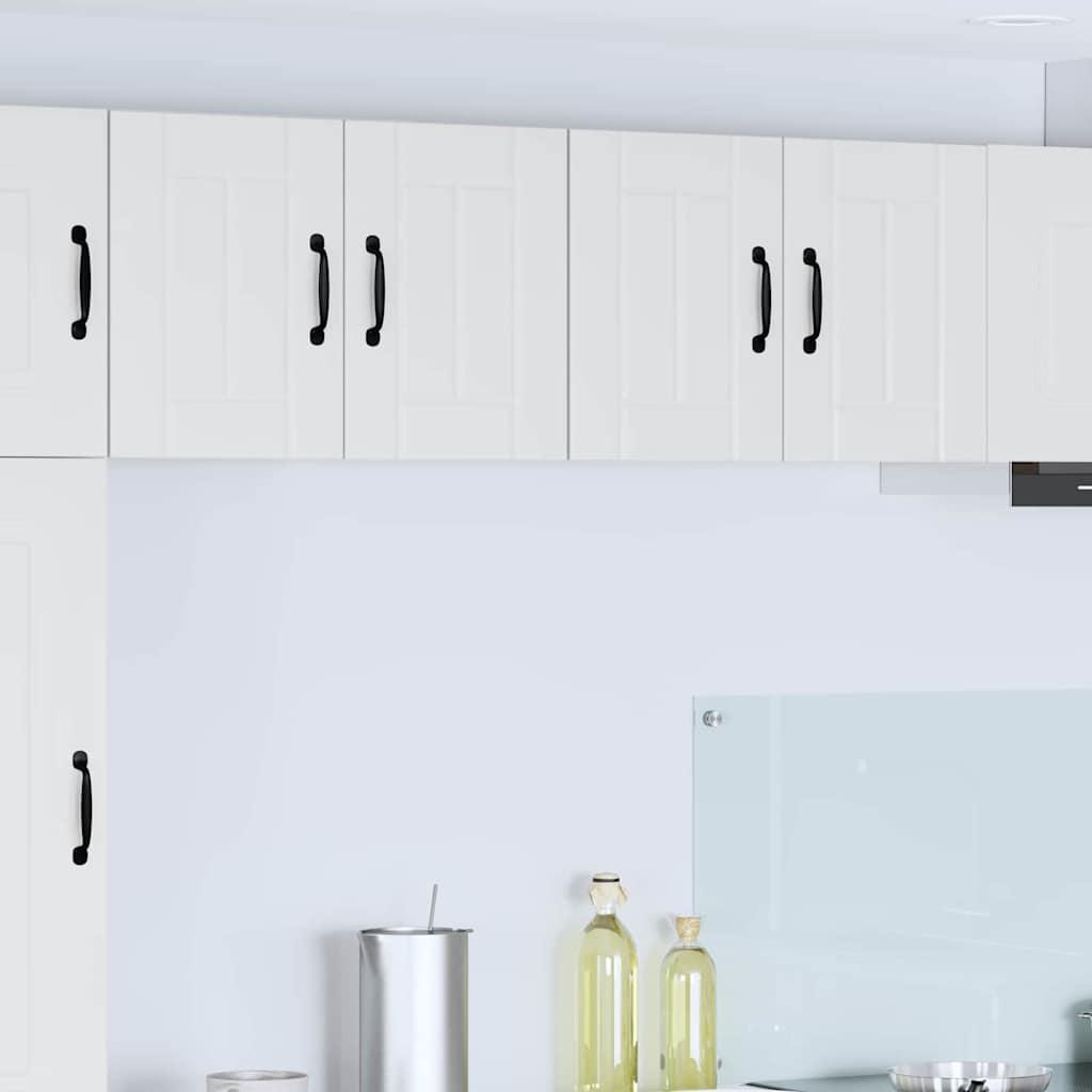 Køkkenvægskabe med hylde 2 stk Høj gloss hvid 60 x 31 x 40 cm billede