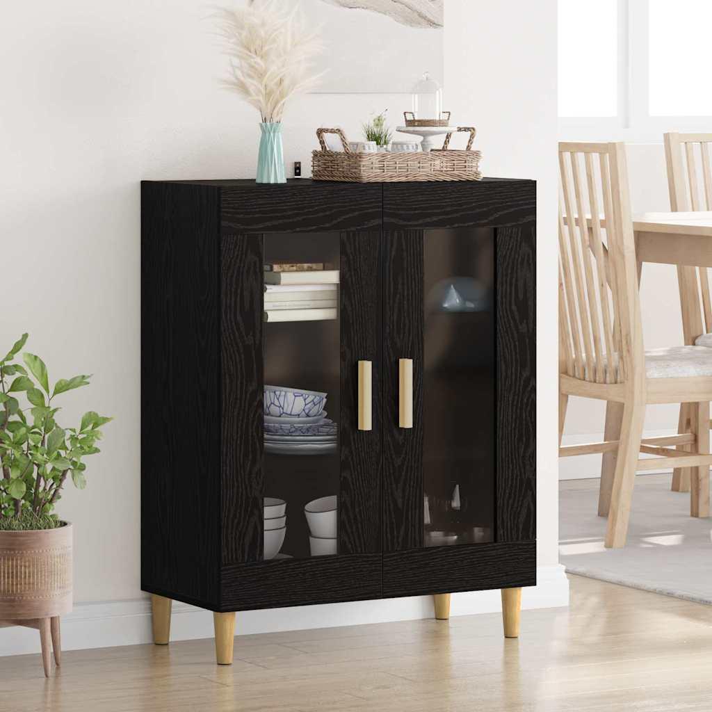 Sidebord Sort eg 69,5 x 34 x 90 cm Konstrueret træ billede