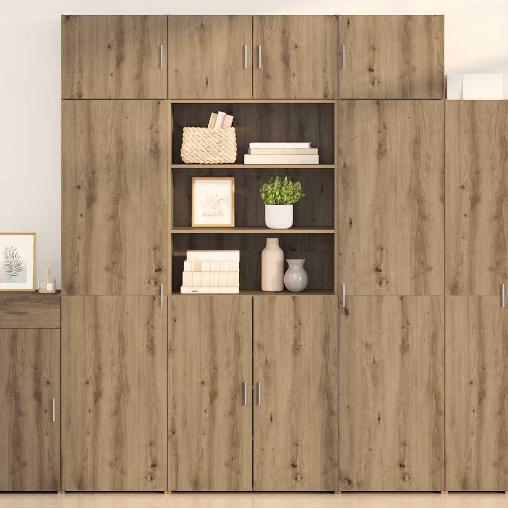 Opbevaringsskab Vægmonteret Artisan Egetræ 80 x 42,5 x 225 cm billede