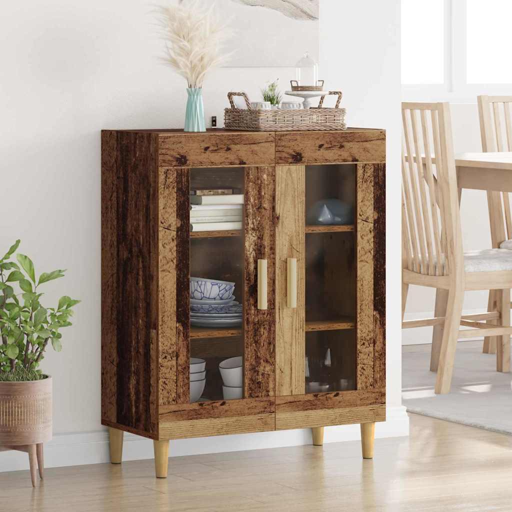 Sidebord Gammelt træ 69,5 x 34 x 90 cm Konstrueret træ billede