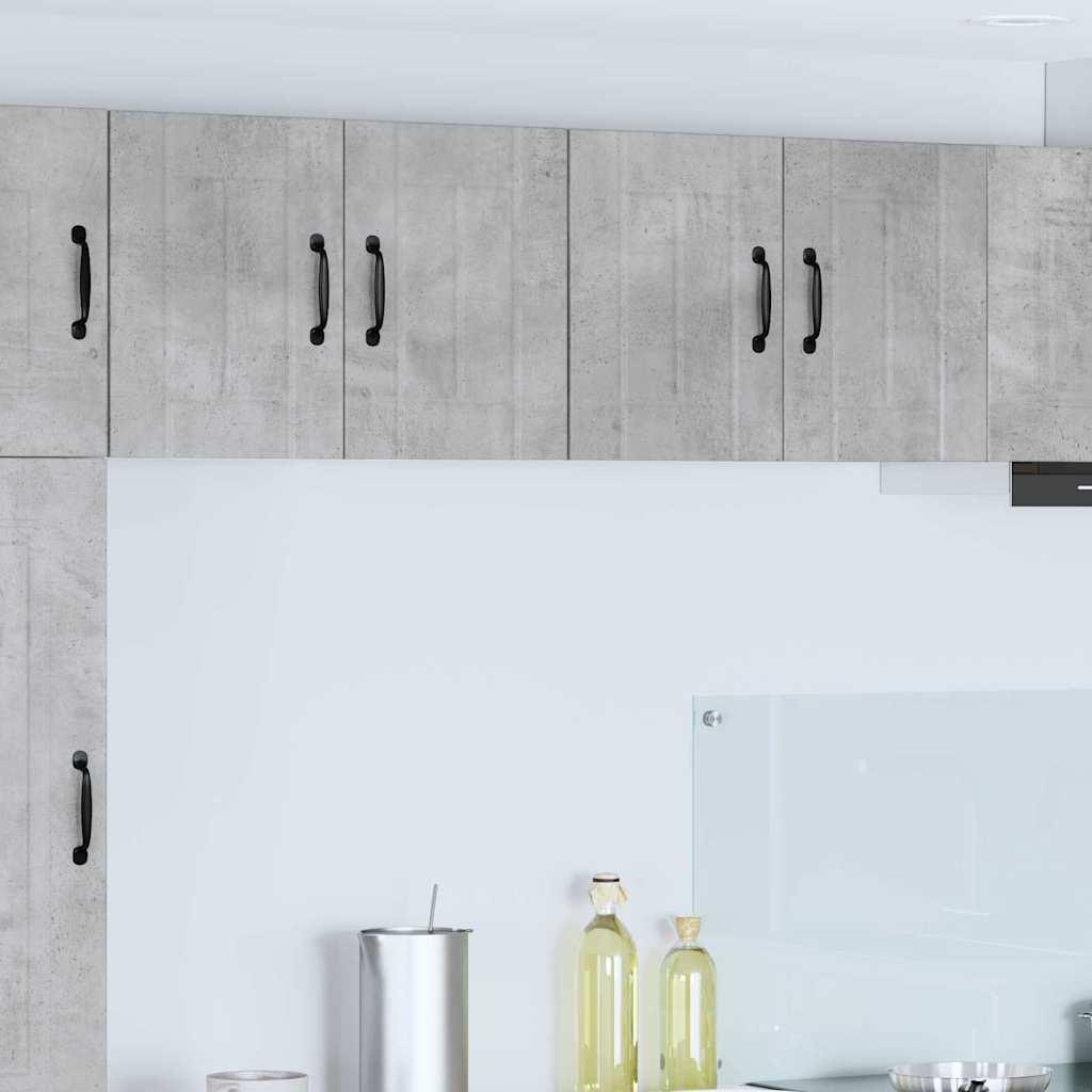 Køkkenvægskabe 2 stk Beton Grå 60 x 31 x 40 cm Konstrueret træ billede