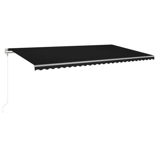 Markise 600x300 cm automatisk betjening antracitgrå