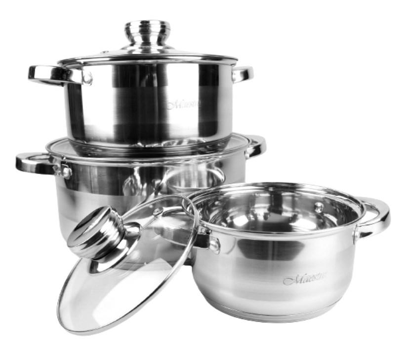 Grydesæt i rustfrit stål - Maestro MR-2220-6L, 6 dele billede