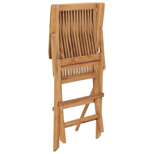 Havestole med beige hynder 2 stk. massivt teaktræ