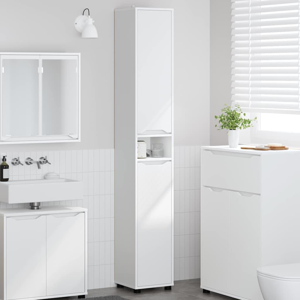 Badeværelsesskab Hvid 30,5 x 30 x 195 cm Konstrueret træ billede