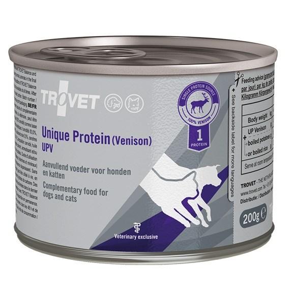 Hundefoder vådfoder TROVET Unique Protein Venison 200 g billede
