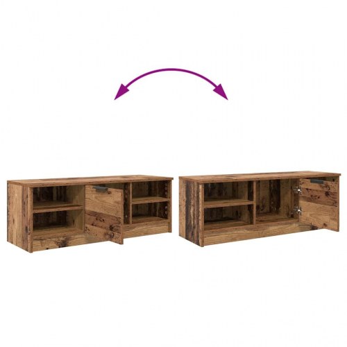 TV-skab i gammelt træ, konstrueret træ - 102 x 35 x 36,5 cm