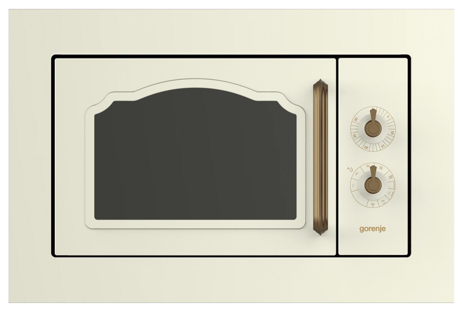 Mikrobølgeovn med grill Gorenje BM235CLI, indbygning, 23 l, 800 W, elfenben billede