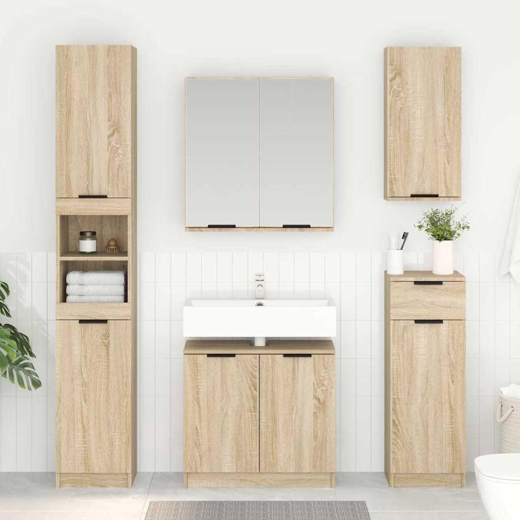 Badeværelsesskab Sonoma eg 64,5 x 33,5 x 59 cm Konstrueret træ billede