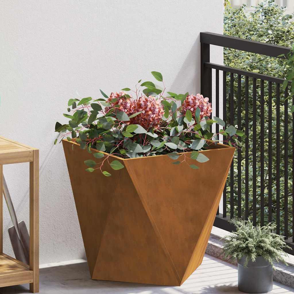 Plantekasse Rusten 50 x 50 x 50 cm Cortenstål billede