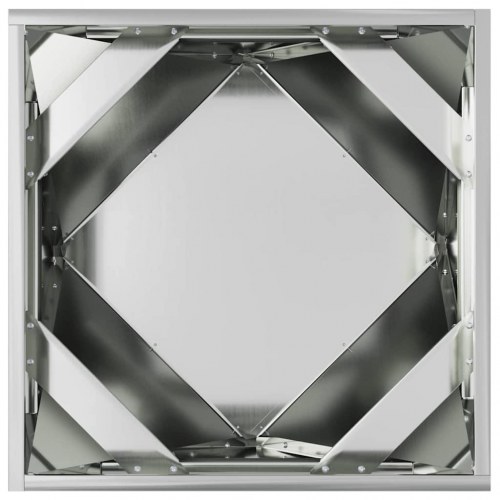 Plantekasser 2 stk. - sølv, galvaniseret stål, 50 x 50 x 50 cm