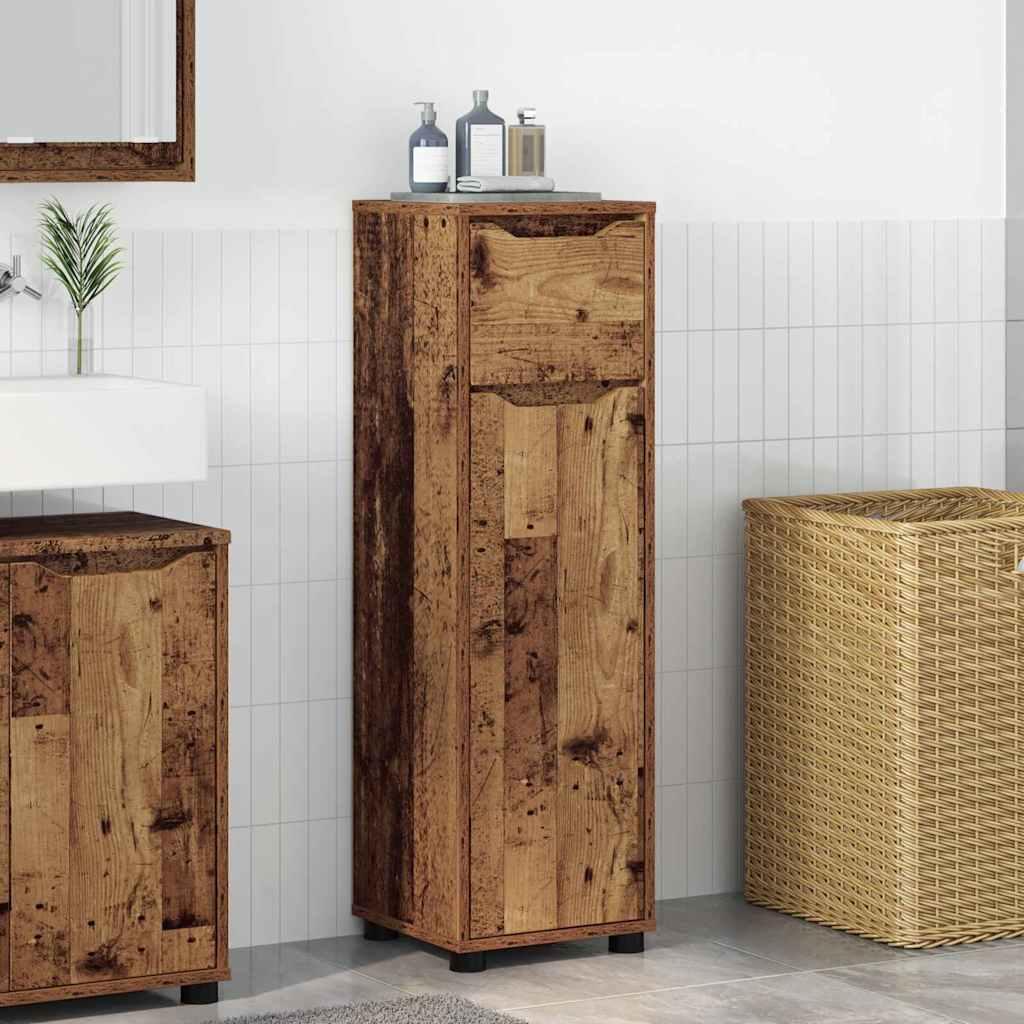 Badeværelsesskab Gammelt træ 30,5 x 30 x 101 cm Konstrueret træ billede