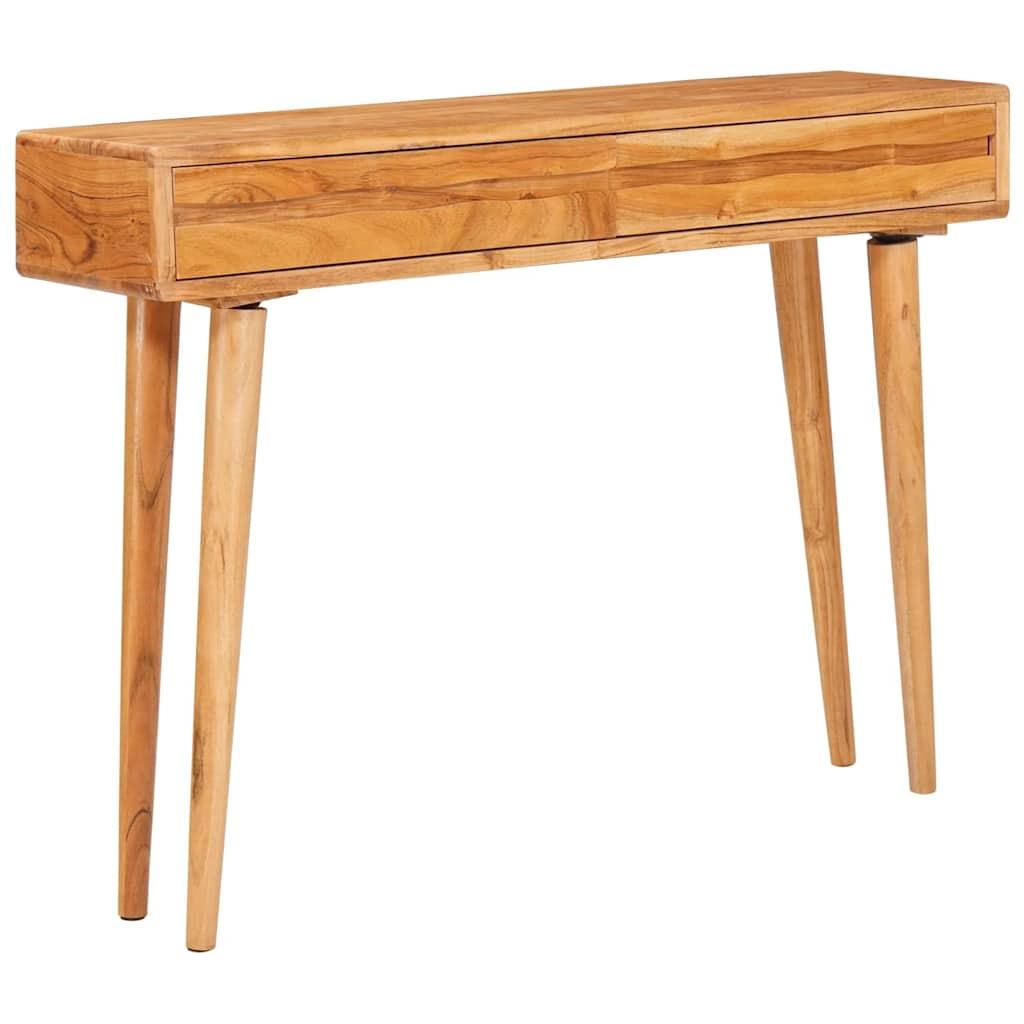 Konsolbord med skuffe Brun 110 x 30 x 80 cm Massivt Akacietræ billede