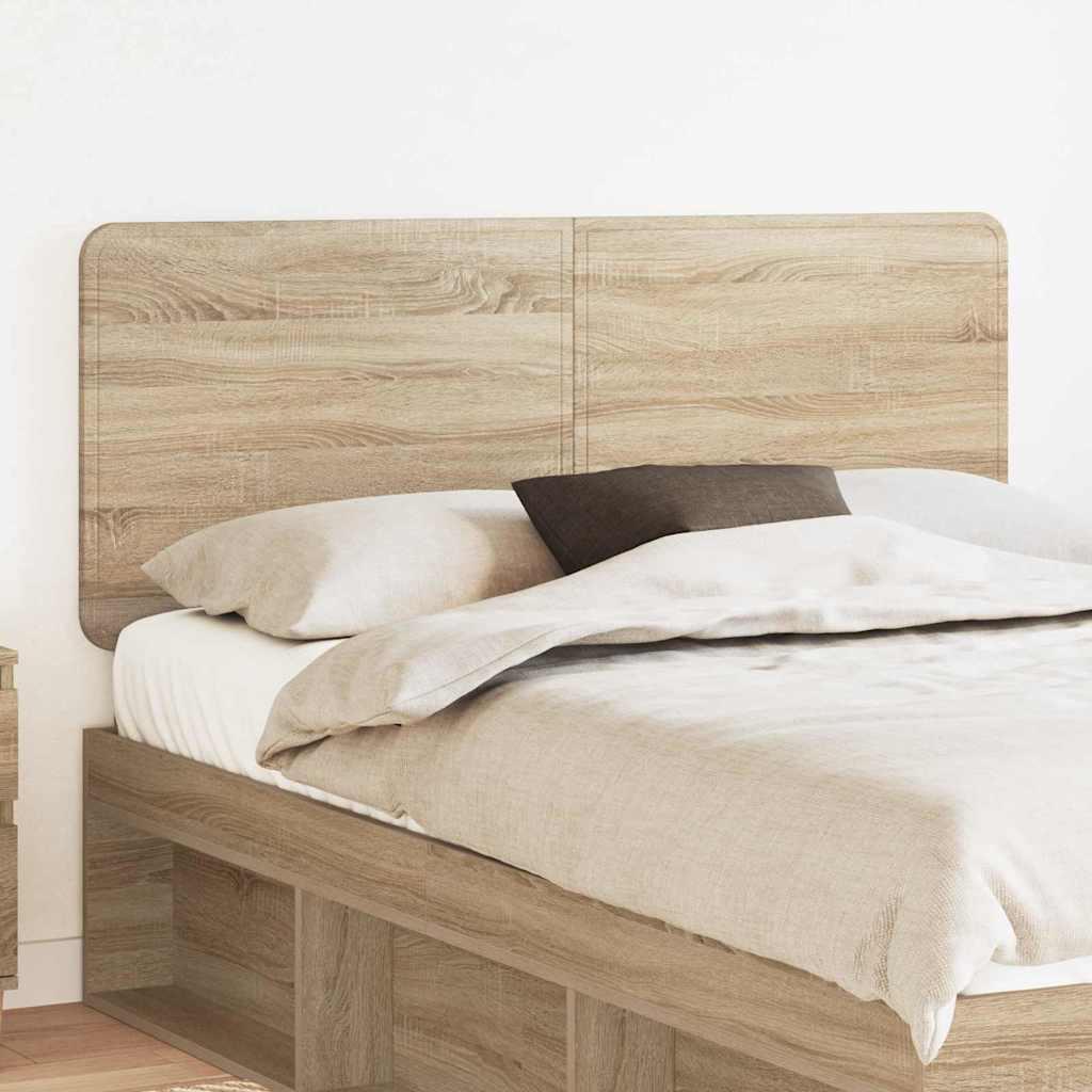 Sengegavl i sonoma eg - konstrueret træ, 153 × 100 cm billede