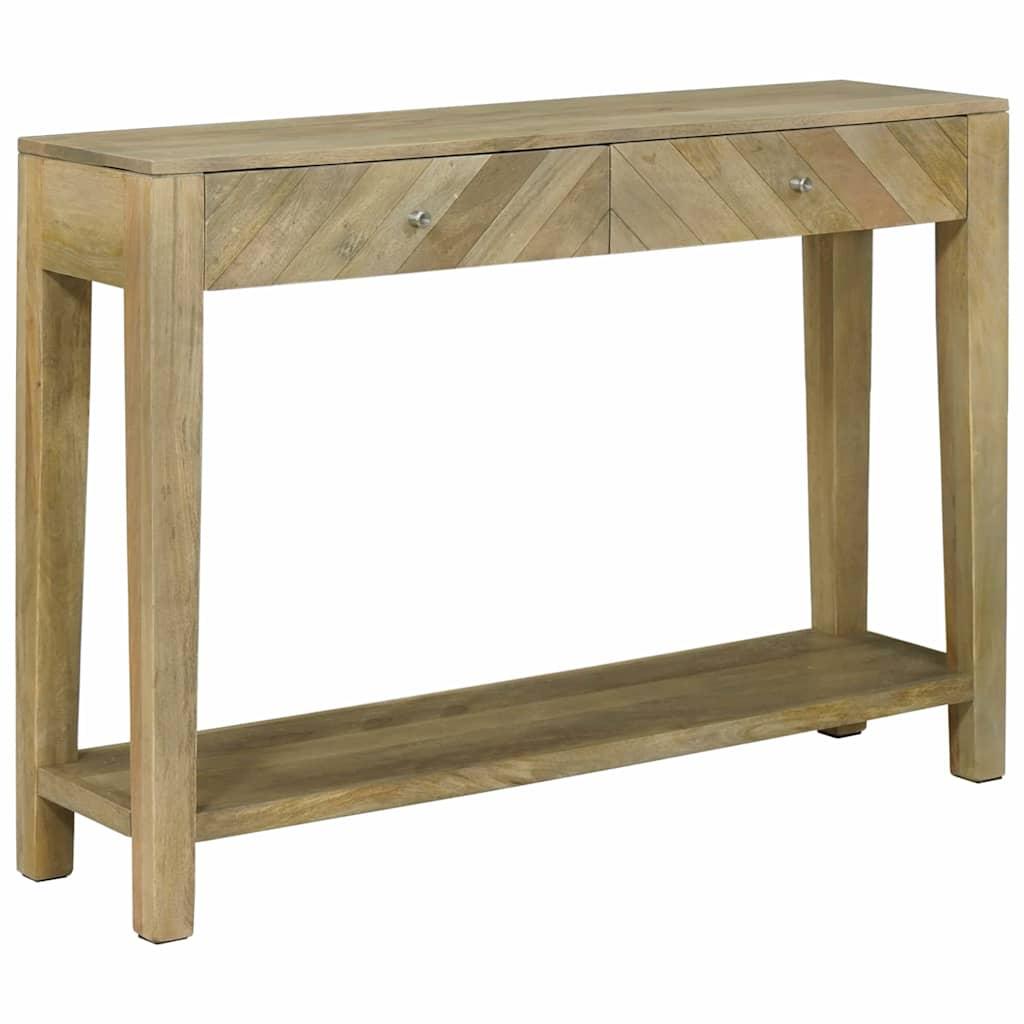 Konsolbord Naturlig grå 110 x 30 x 80 cm Massivt mangotræ billede