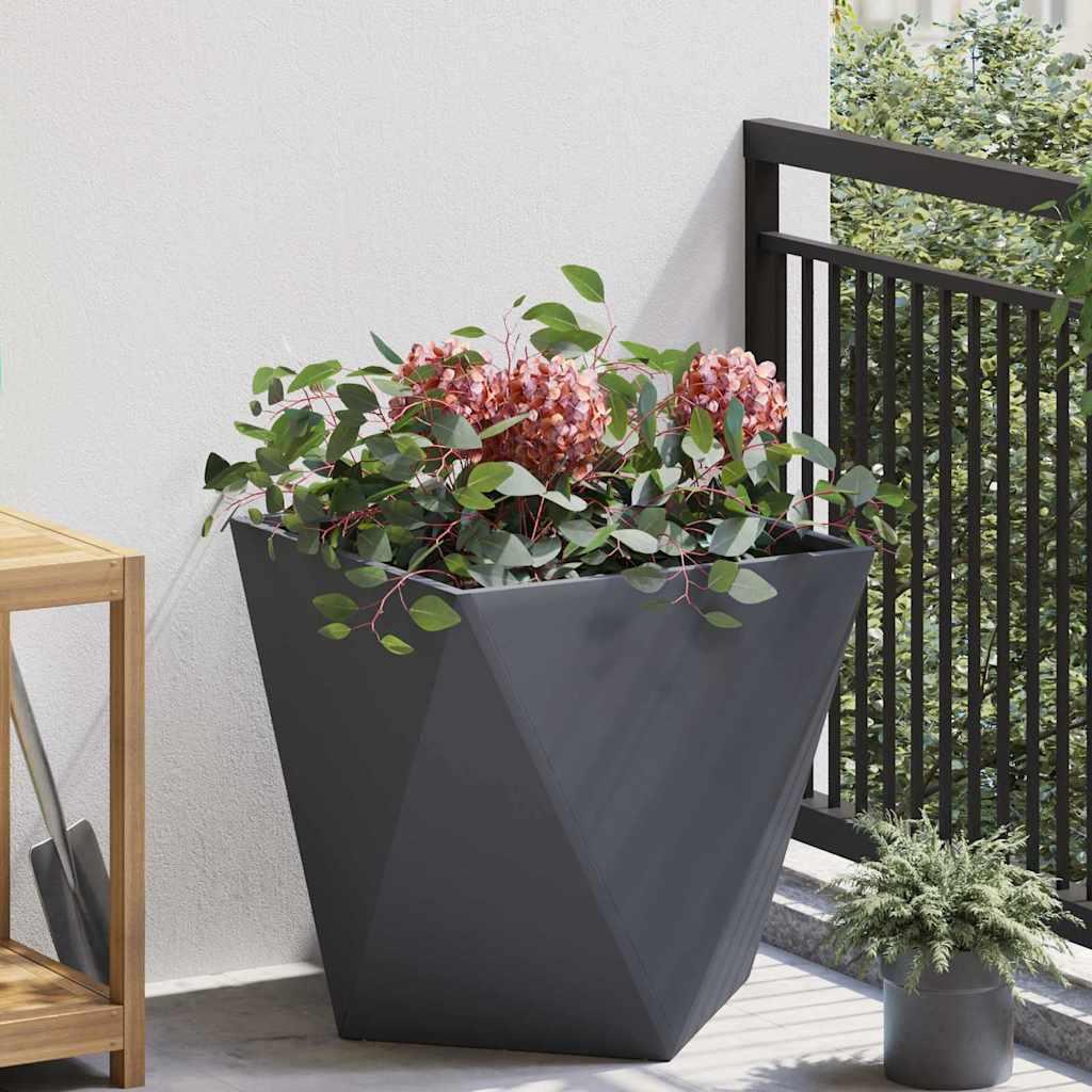 Plantekasse Antracit 50 x 50 x 50 cm Stål billede