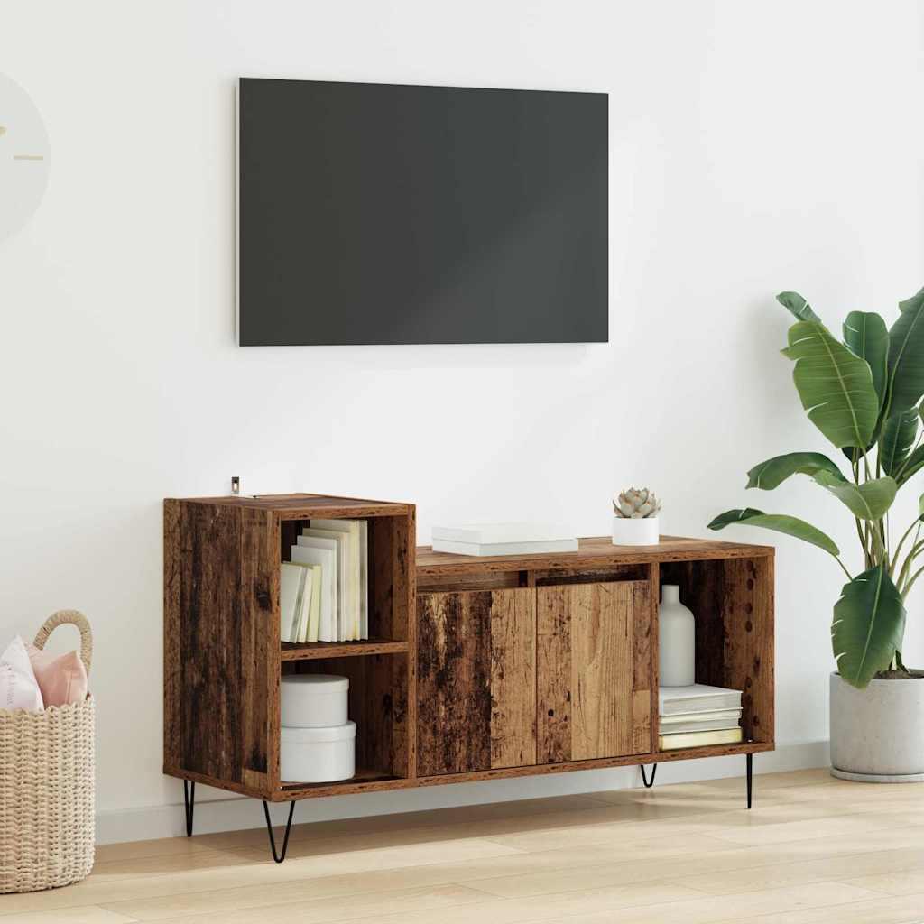 TV-skab Gammelt træ 100 x 35 x 55 cm Konstrueret træ billede