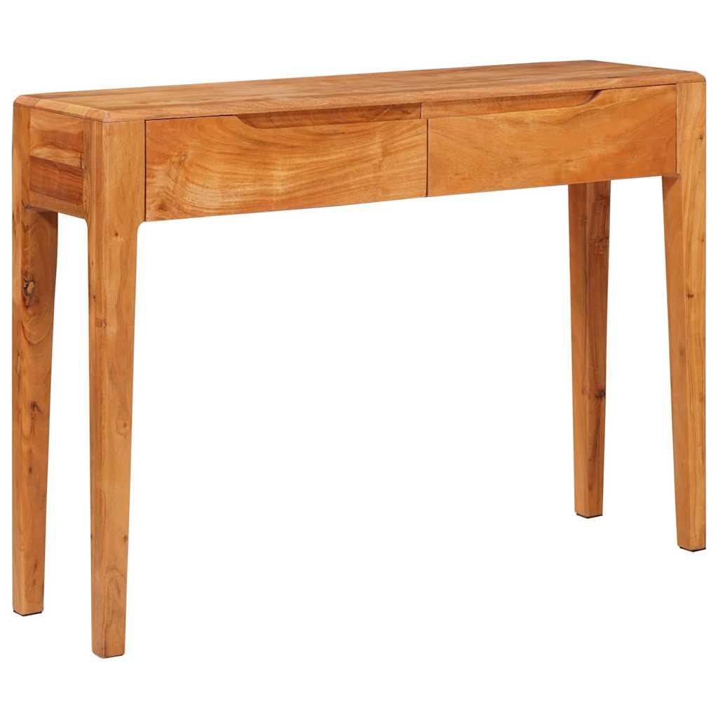 Konsolbord med skuffe Brun 110 x 30 x 80 cm Massivt akacietræ billede
