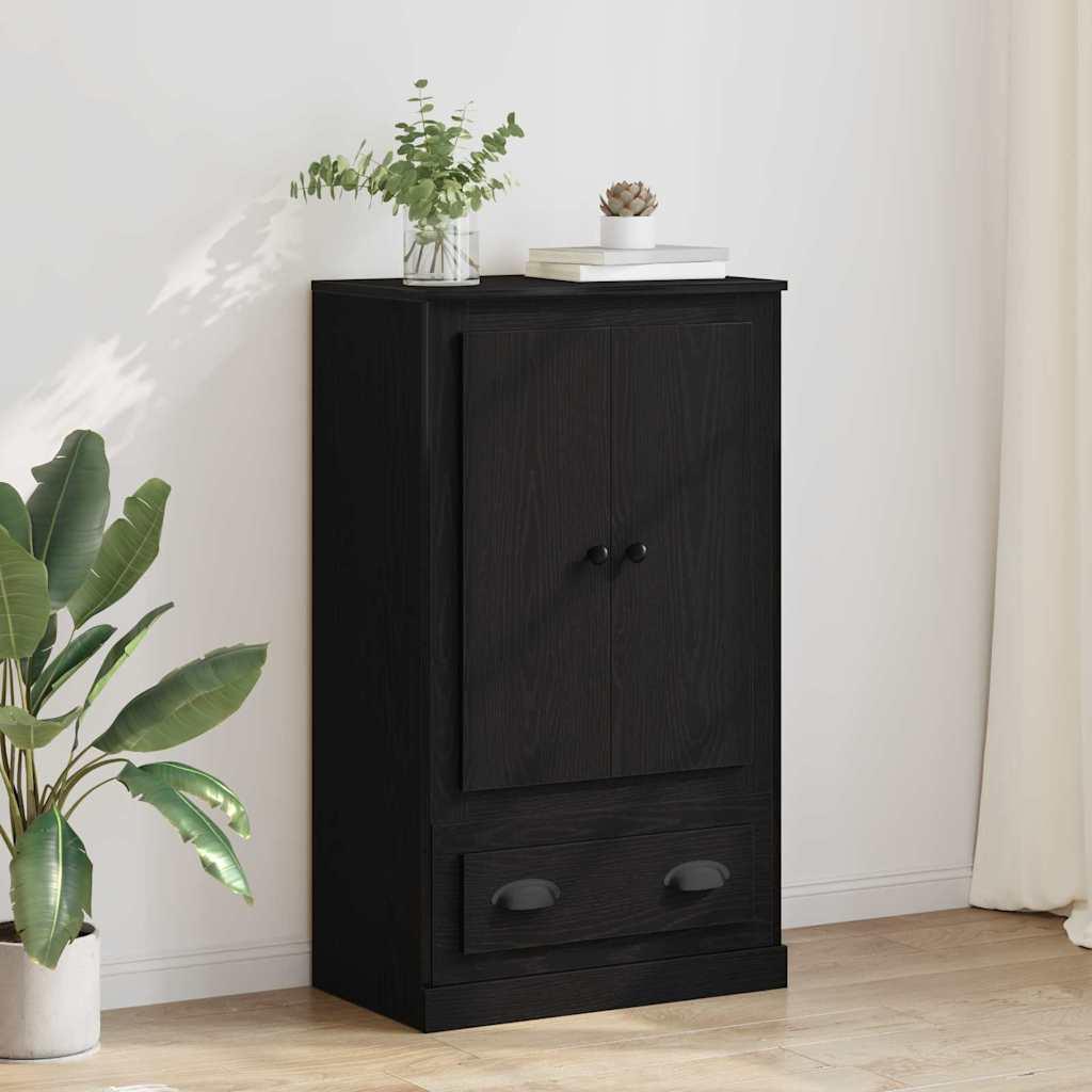 Highboard Sort eg 60 x 35,5 x 103,5 cm Konstrueret træ billede