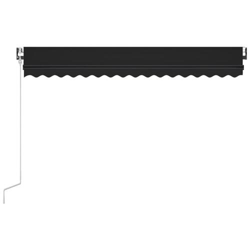 Markise m. LED + vindsensor 450x350 cm automatisk antracitgrå